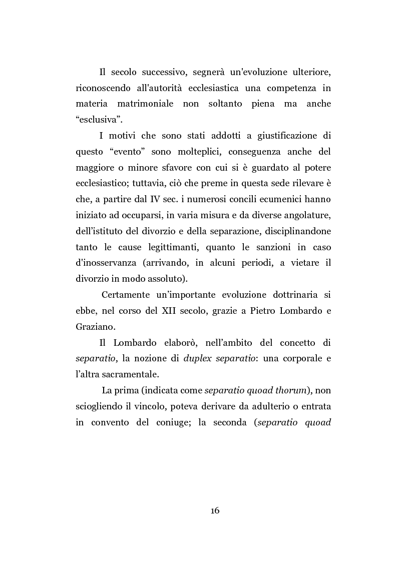 Anteprima della tesi: La separazione dei coniugi manente vinculo, Pagina 10