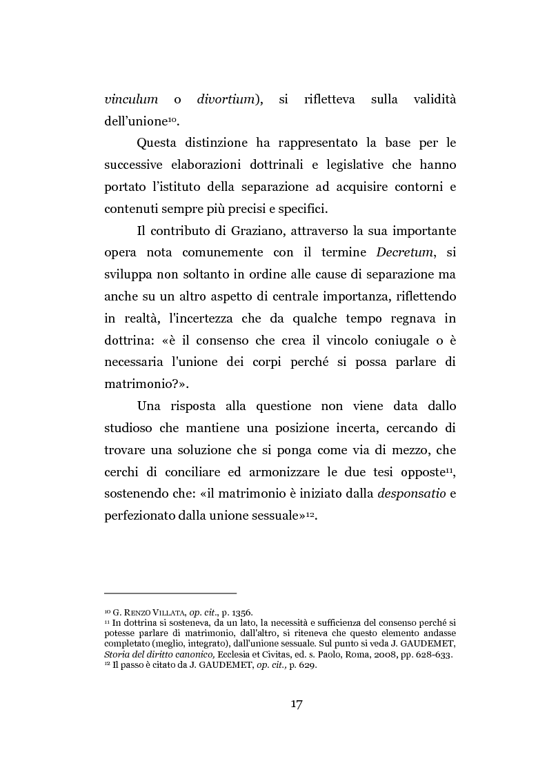 Anteprima della tesi: La separazione dei coniugi manente vinculo, Pagina 11