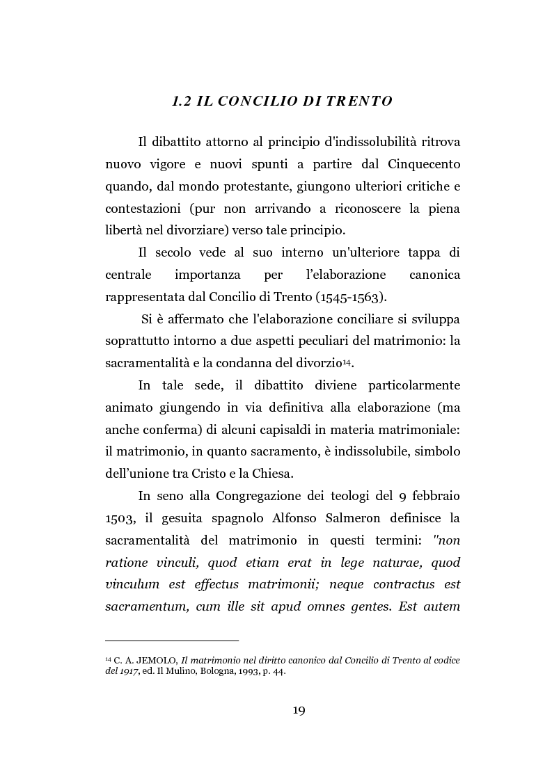 Anteprima della tesi: La separazione dei coniugi manente vinculo, Pagina 13