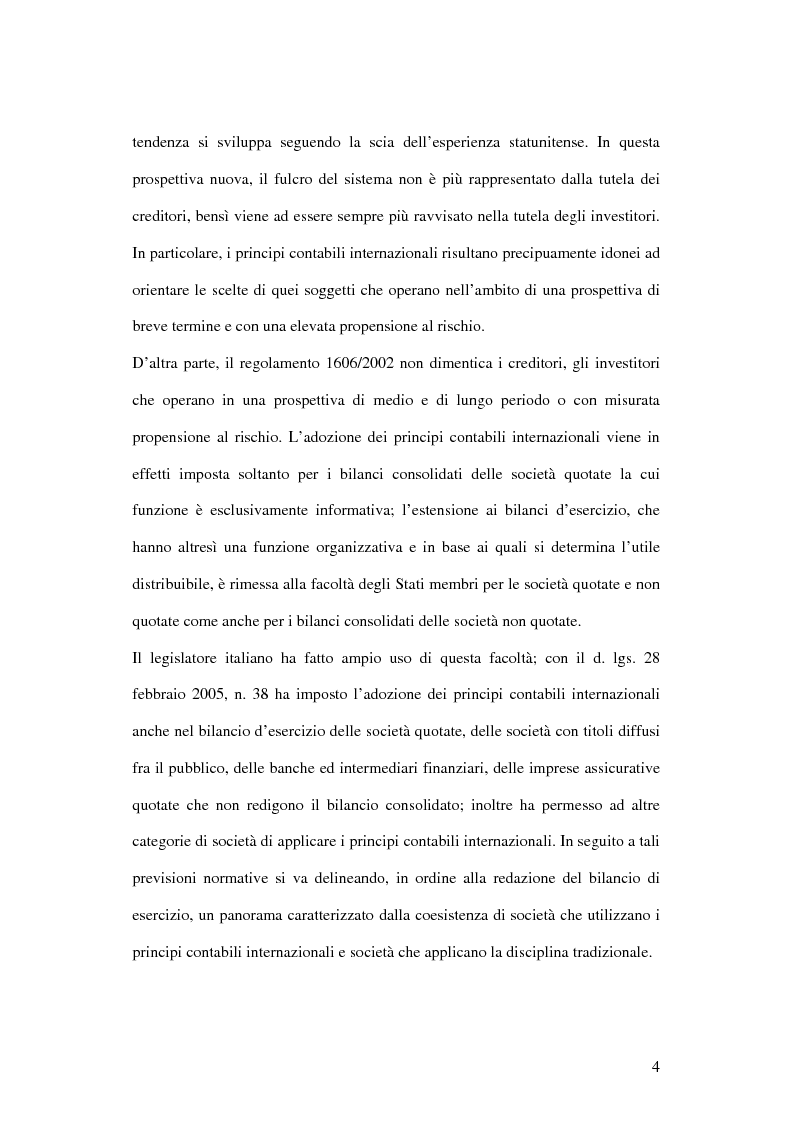 Anteprima della tesi: Profili innovativi e problematiche giuridiche inerenti ai principi contabili internazionali. Il caso degli strumenti finanziari., Pagina 4