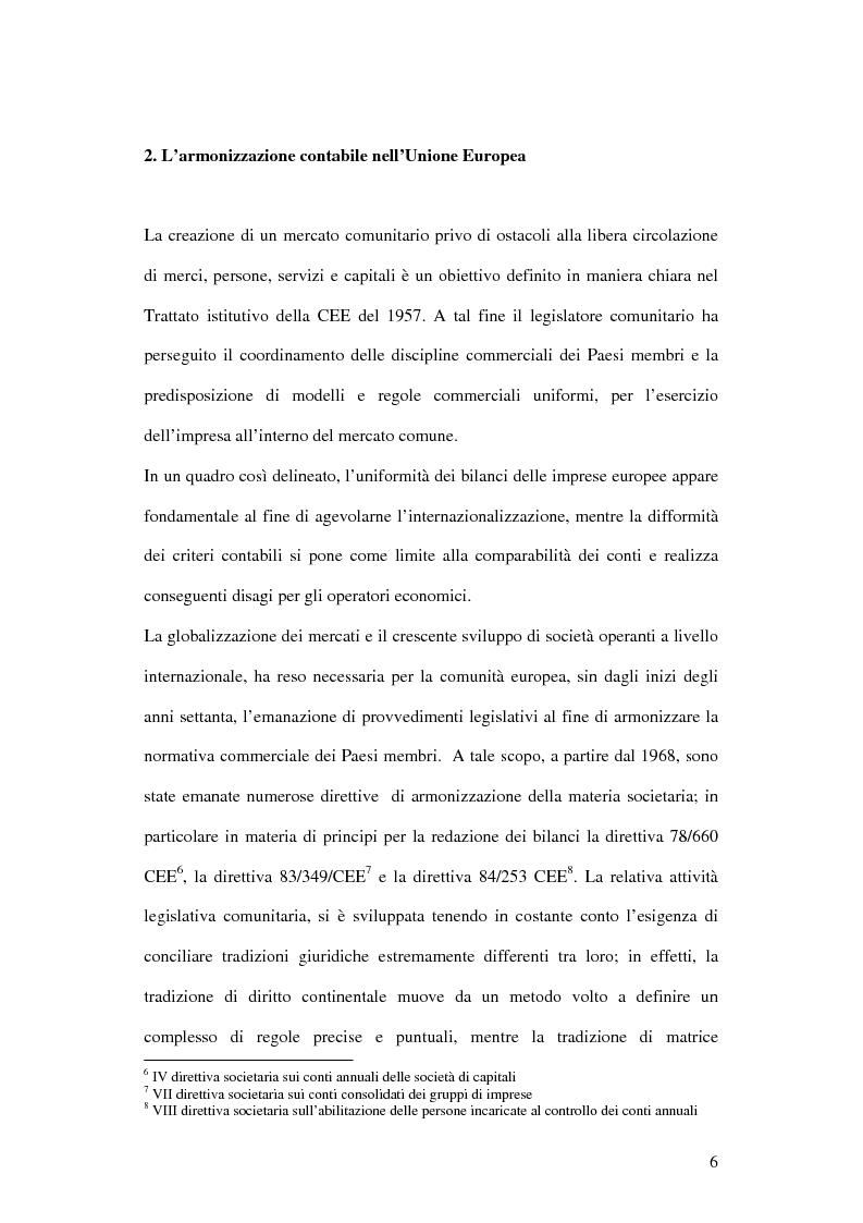 Anteprima della tesi: Profili innovativi e problematiche giuridiche inerenti ai principi contabili internazionali. Il caso degli strumenti finanziari., Pagina 6