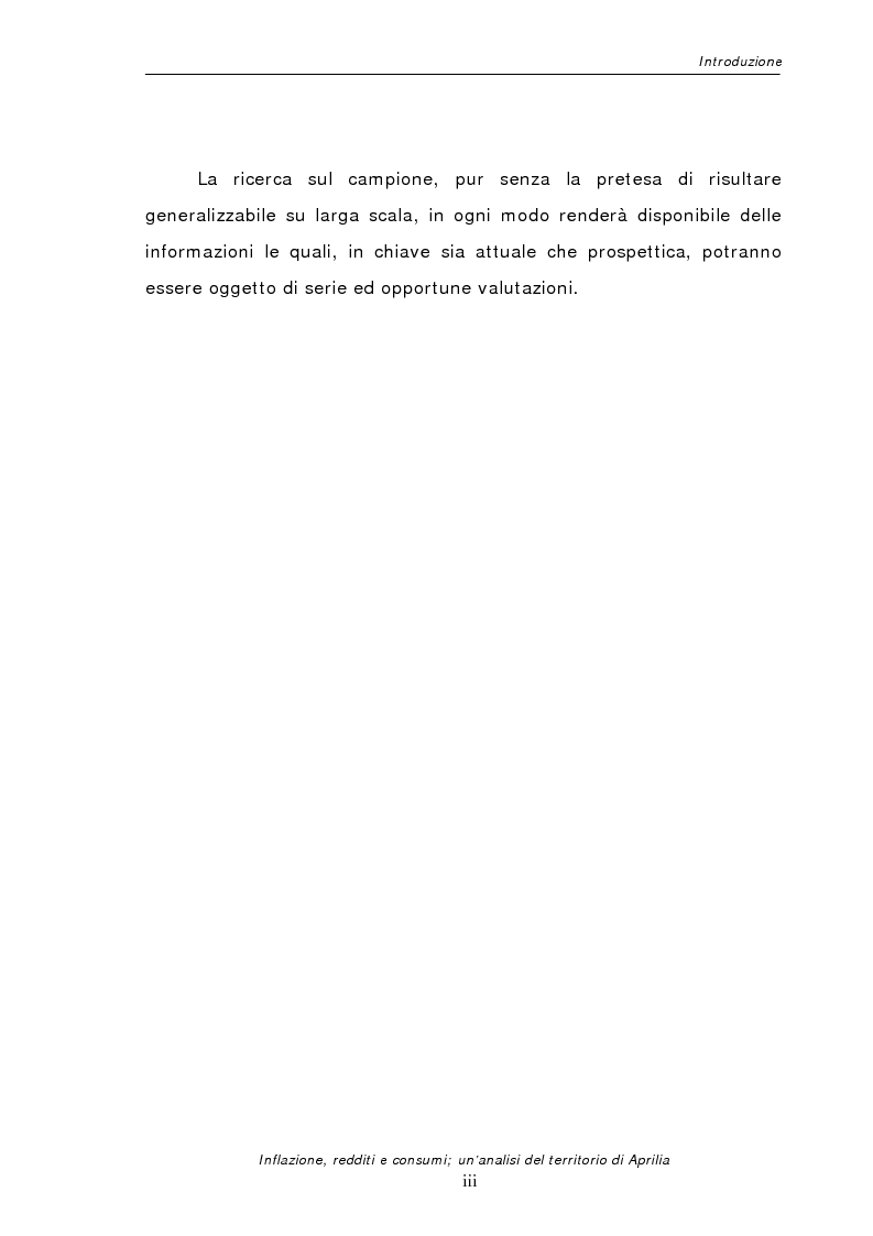 Anteprima della tesi: Inflazione redditi e consumi; un'analisi sul territorio di Aprilia, Pagina 3
