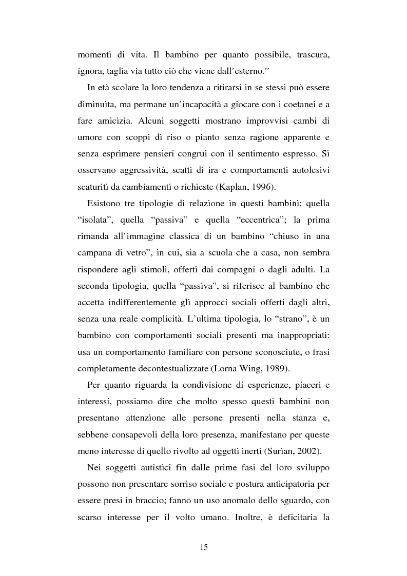 Anteprima della tesi: Autismo e gioco - Osservazione e terapia nei bambini con uso della comunicazione verbale, Pagina 11