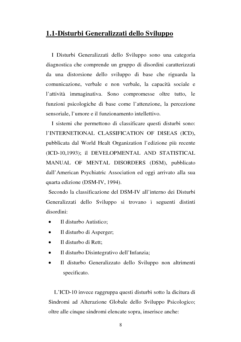 Anteprima della tesi: Autismo e gioco - Osservazione e terapia nei bambini con uso della comunicazione verbale, Pagina 4