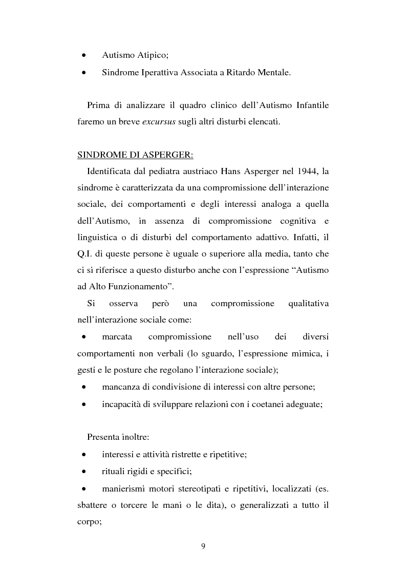 Anteprima della tesi: Autismo e gioco - Osservazione e terapia nei bambini con uso della comunicazione verbale, Pagina 5