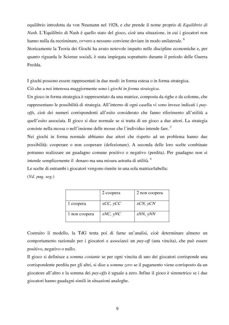 Anteprima della tesi: La negoziazione preventiva - Approccio strategico e teoria dei giochi, Pagina 7