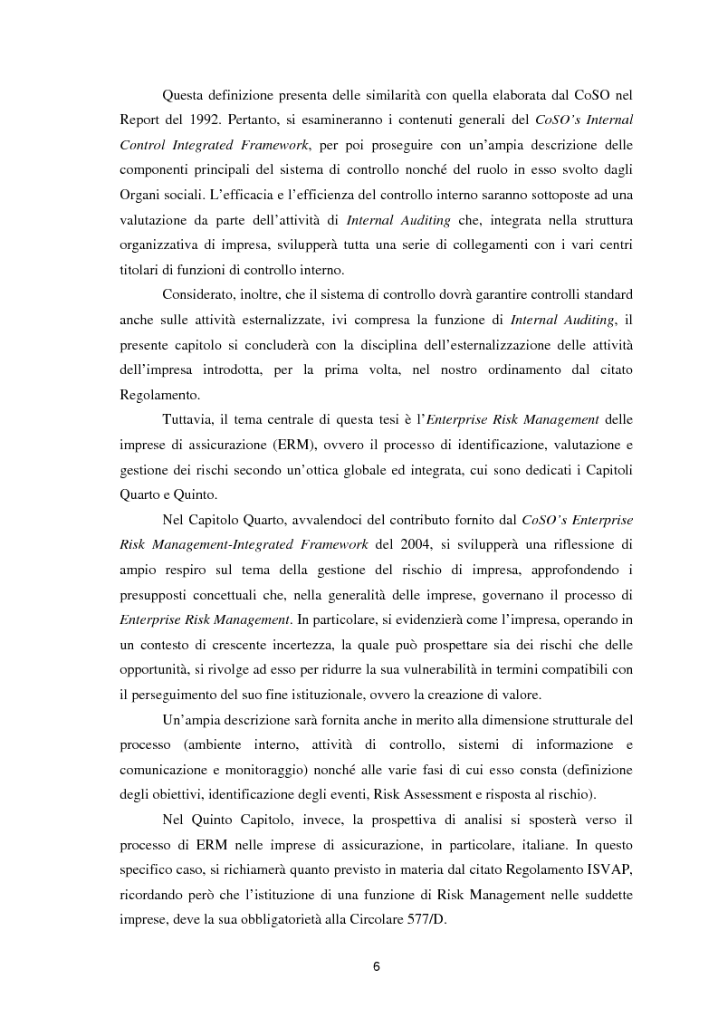 Anteprima della tesi: Enterprise Risk Management in campo assicurativo alla luce di Solvency II, Pagina 3