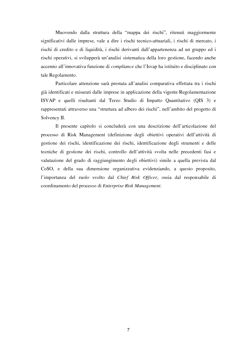 Anteprima della tesi: Enterprise Risk Management in campo assicurativo alla luce di Solvency II, Pagina 4
