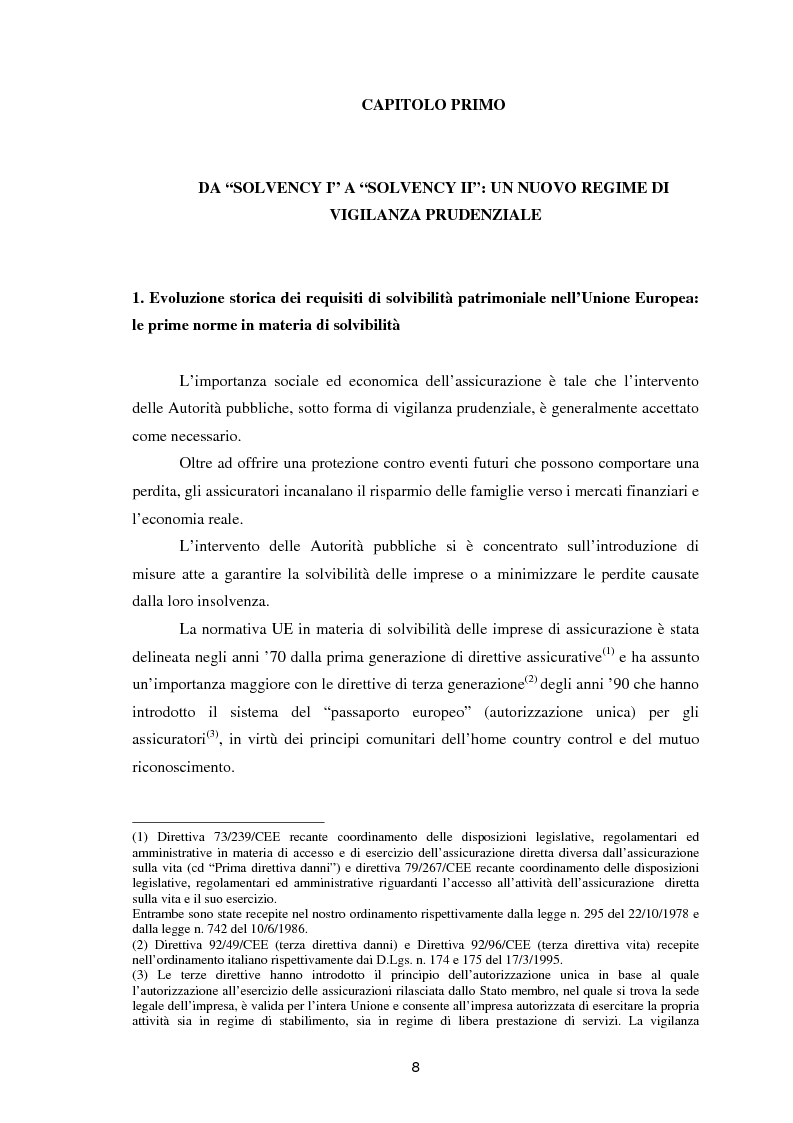 Anteprima della tesi: Enterprise Risk Management in campo assicurativo alla luce di Solvency II, Pagina 5