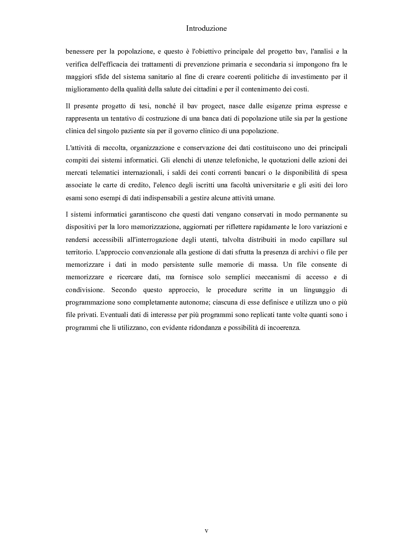 Anteprima della tesi: Progettazione e realizzazione di database di tipo medico a supporto del miglioramento nella diagnosi di una patologia, Pagina 3