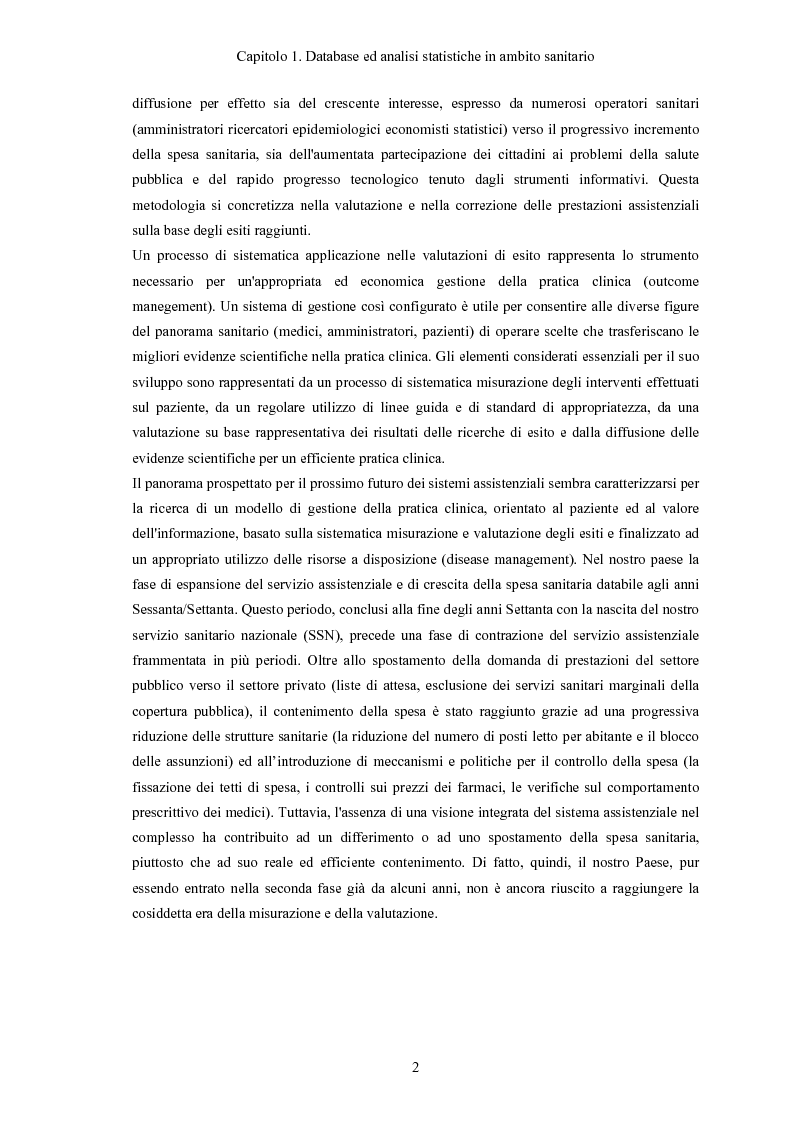 Anteprima della tesi: Progettazione e realizzazione di database di tipo medico a supporto del miglioramento nella diagnosi di una patologia, Pagina 5