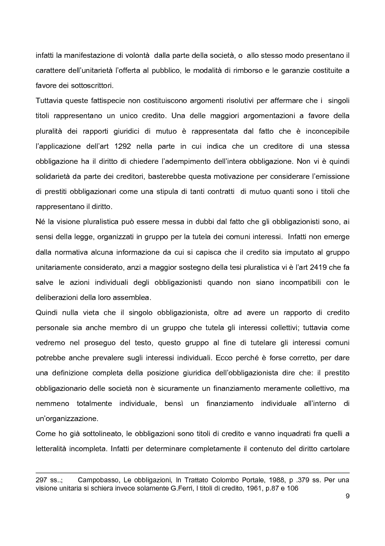 Anteprima della tesi: Prestiti obbligazionari prima e dopo la riforma del diritto commerciale, Pagina 5