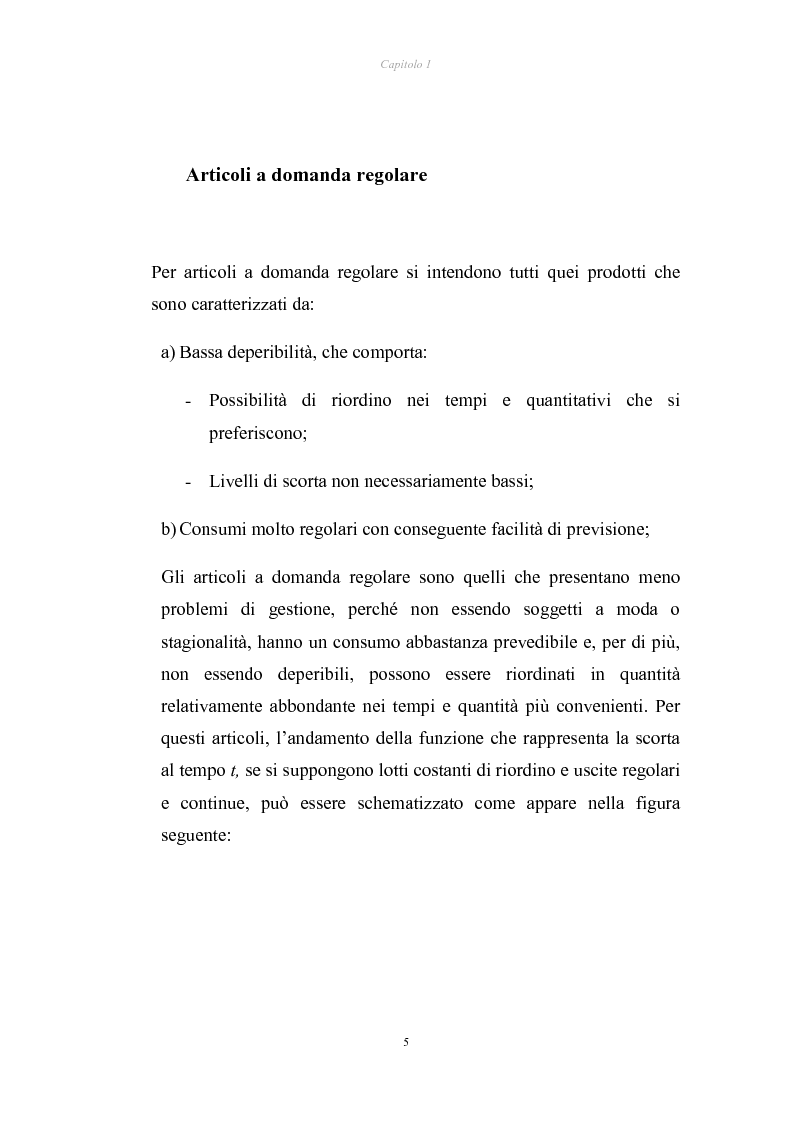 Anteprima della tesi: Verifica di applicabilità della formula di Hadley & Whitin per il dimensionamento della scorta di sicurezza al caso di codici con domanda sporadica ed analisi di un modello alternativo, Pagina 5
