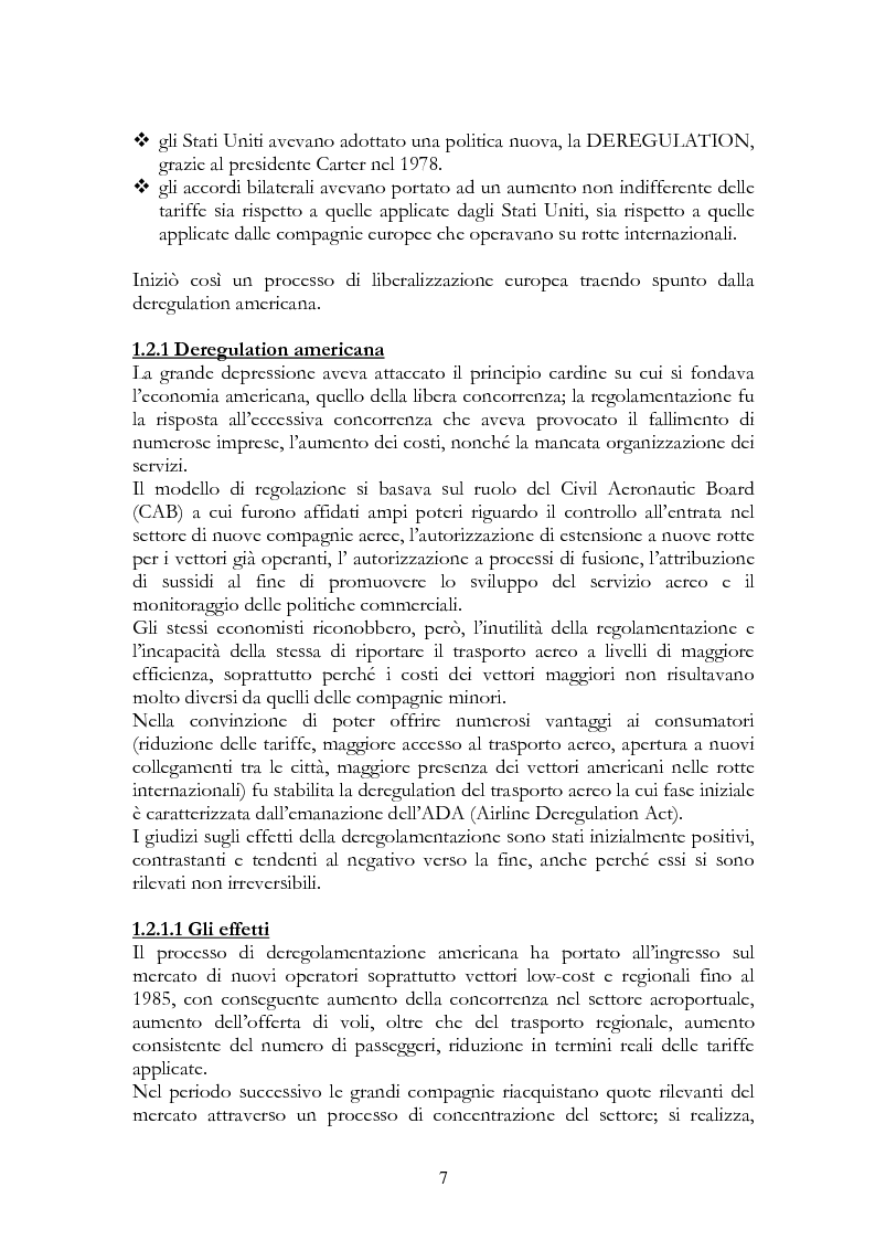 Anteprima della tesi: Alitalia nel trasporto aereo europeo, Pagina 4