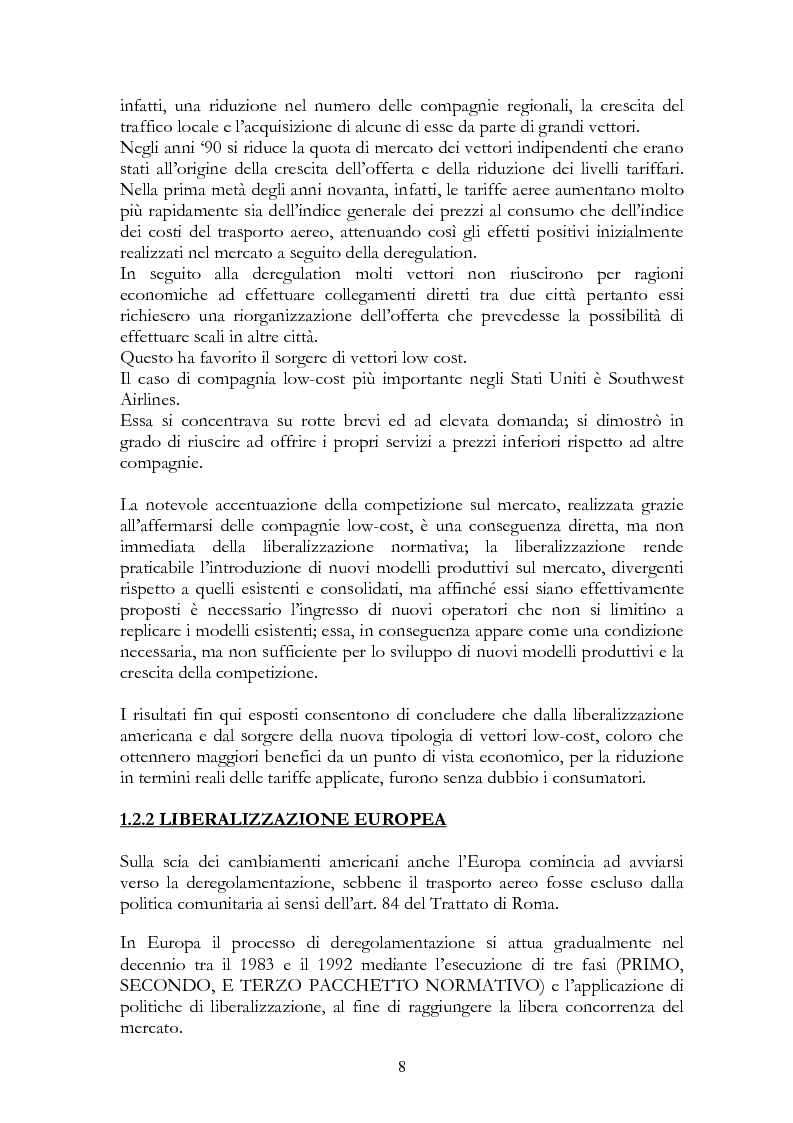 Anteprima della tesi: Alitalia nel trasporto aereo europeo, Pagina 5