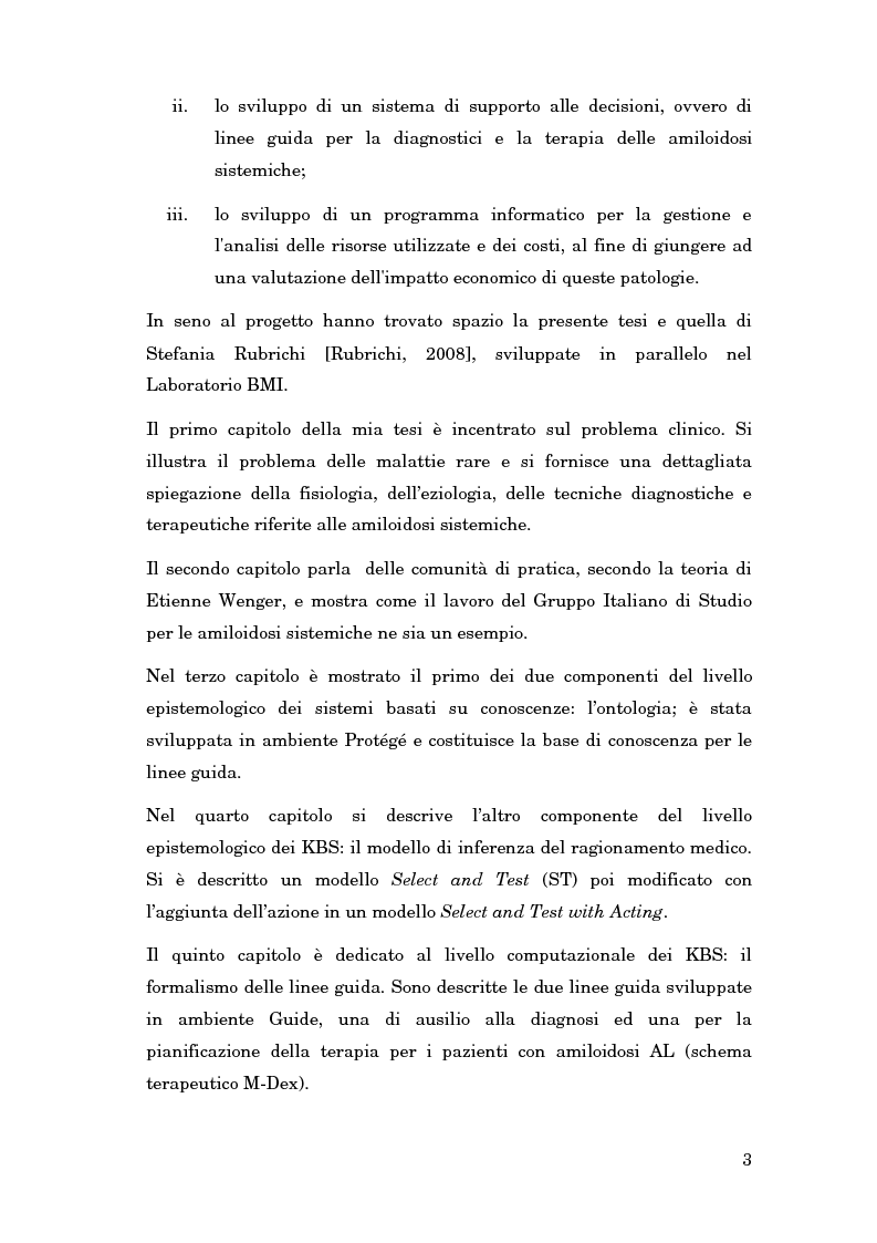 Anteprima della tesi: La gestione delle conoscenze in una rete nazionale di esperti: l'amiloidosi, Pagina 2