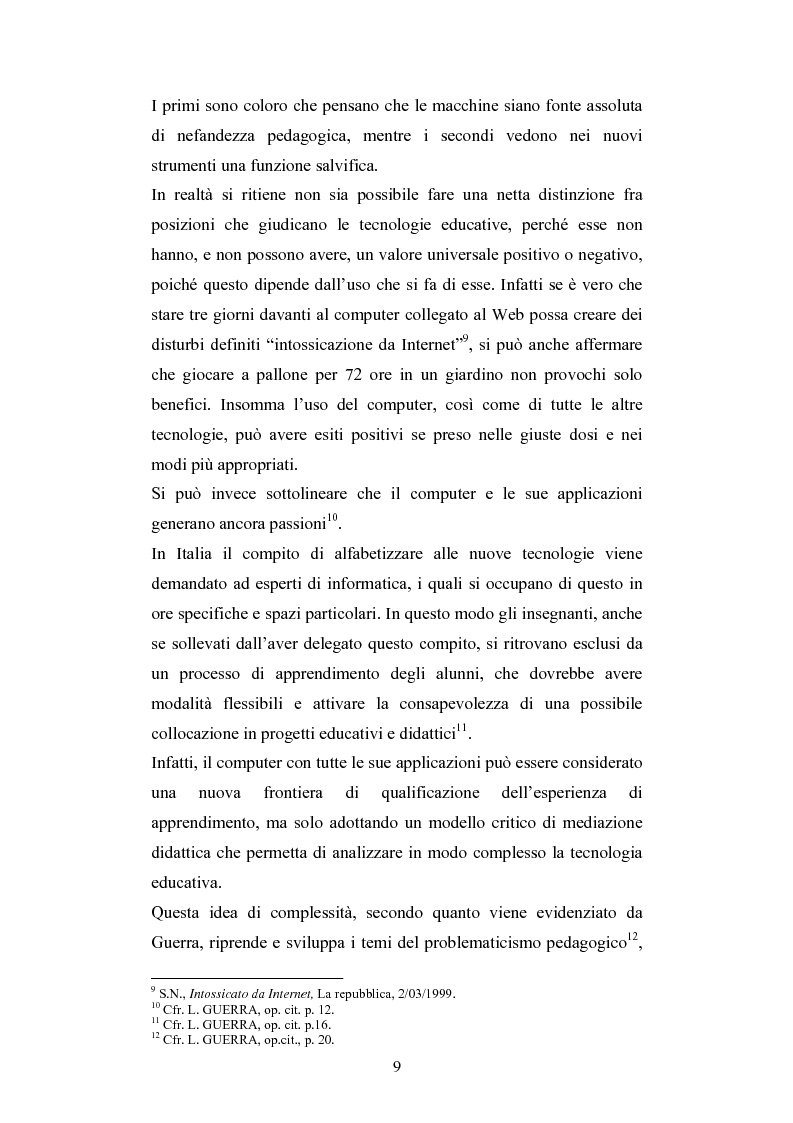 Anteprima della tesi: Nuove tecnologie e immagine: educare nell'era digitale tra You Tube e Second Life, Pagina 7