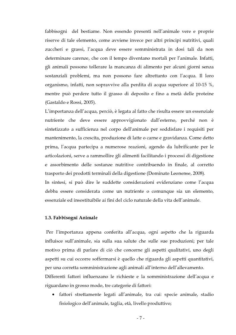 Anteprima della tesi: Composizione dell’acqua di abbeverata in allevamenti della Sardegna e possibile impatto sulle performance animali, Pagina 3