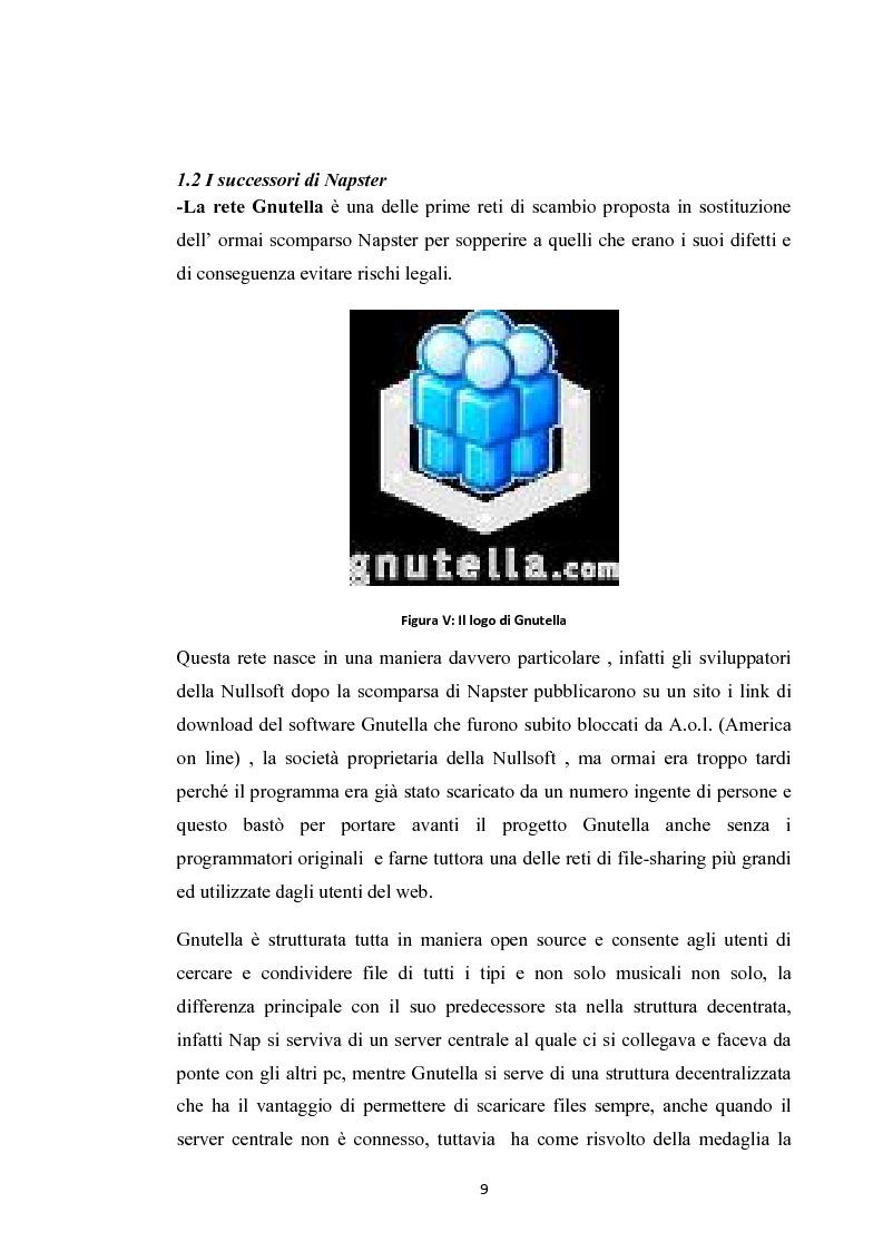 Anteprima della tesi: La social music: la fruizione musicale dal file sharing al social networking, Pagina 7