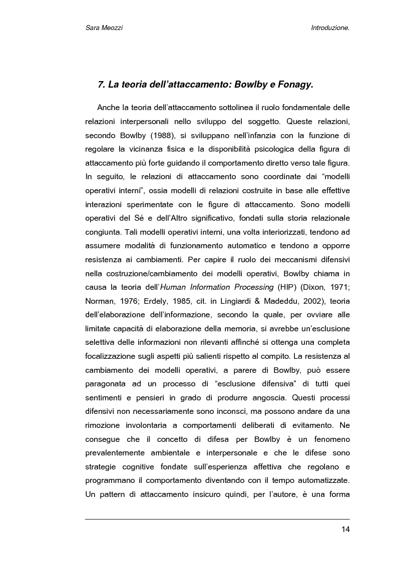 Anteprima della tesi: Meccanismi di difesa e strategie di coping, Pagina 11