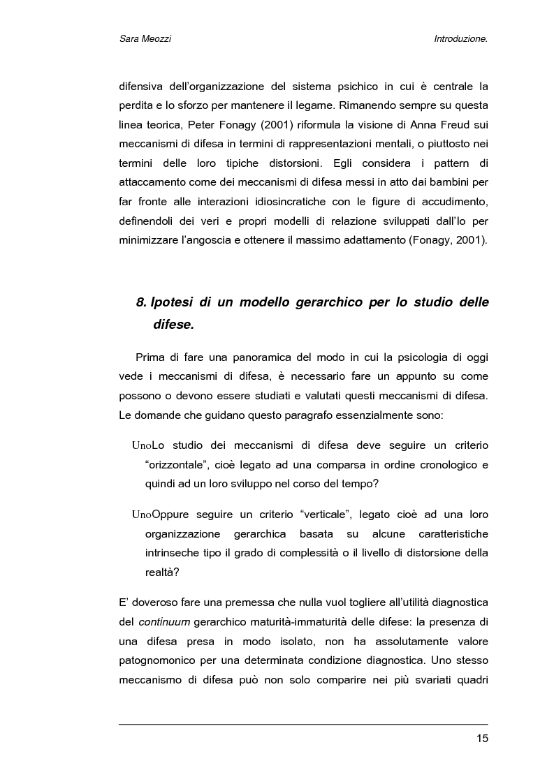 Anteprima della tesi: Meccanismi di difesa e strategie di coping, Pagina 12
