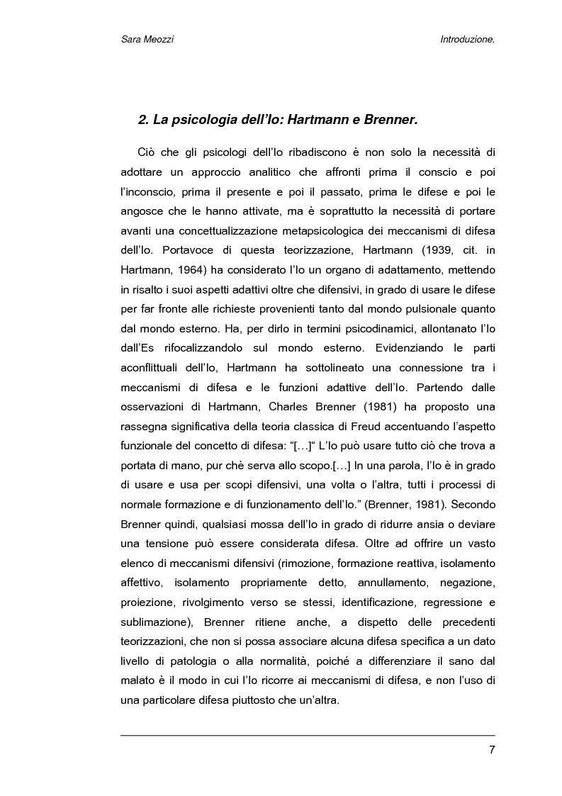 Anteprima della tesi: Meccanismi di difesa e strategie di coping, Pagina 4