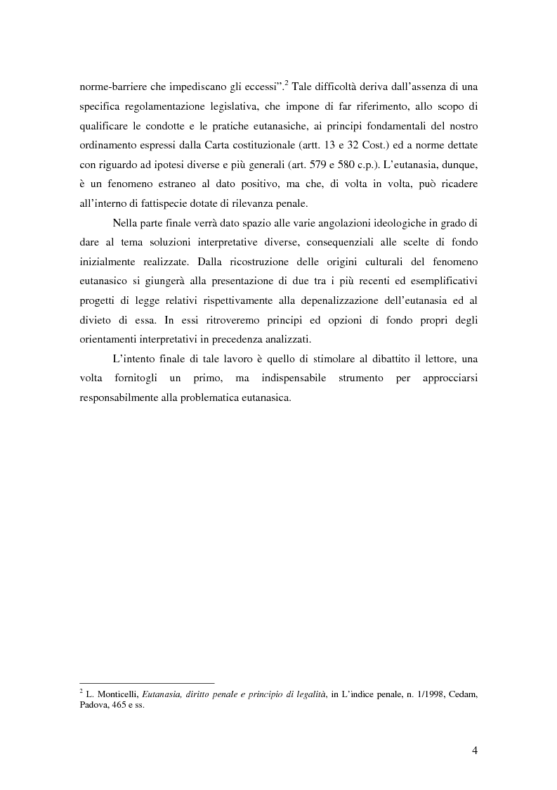 Anteprima della tesi: Riflessioni filosofico-giuridiche sul fenomeno eutanasico in Italia, Pagina 2