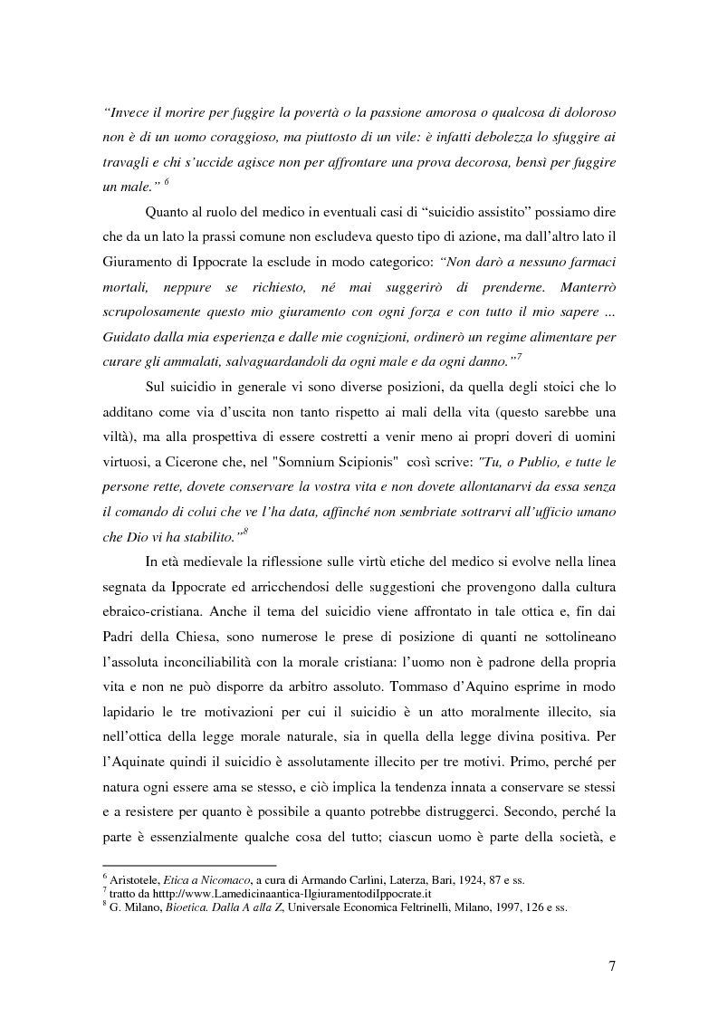 Anteprima della tesi: Riflessioni filosofico-giuridiche sul fenomeno eutanasico in Italia, Pagina 5