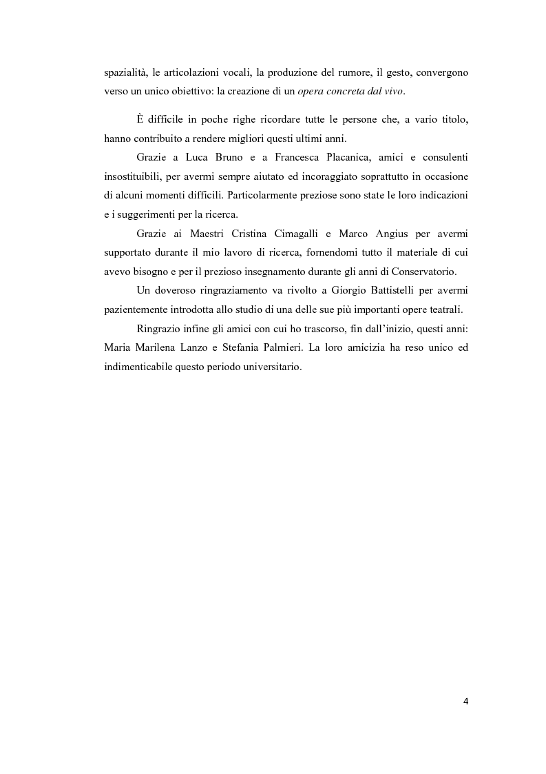 Anteprima della tesi: Dall’Opus all’Opera: Experimentum Mundi di Giorgio Battistelli, Pagina 2