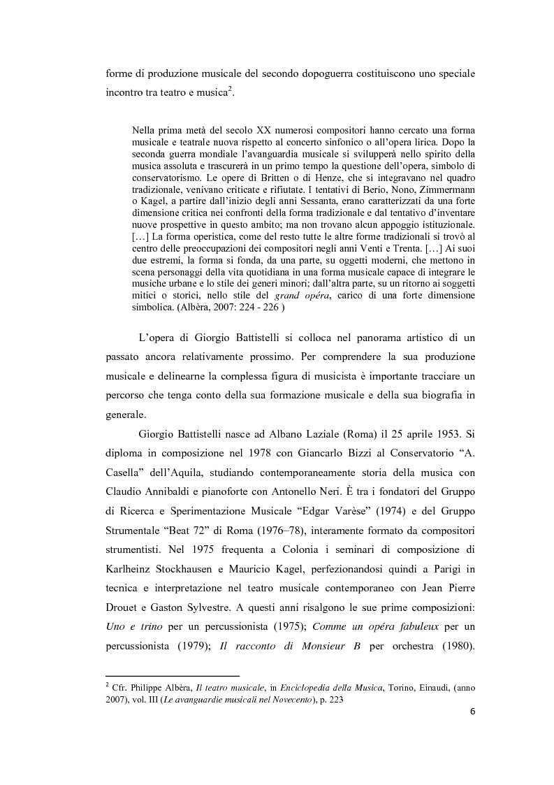 Anteprima della tesi: Dall’Opus all’Opera: Experimentum Mundi di Giorgio Battistelli, Pagina 4