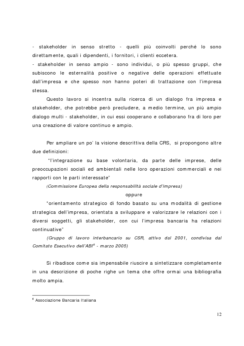 Anteprima della tesi: Il bilancio sociale nelle banche di credito cooperativo, il caso della Cassa Rurale di Fiemme, Pagina 7