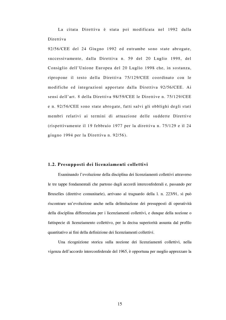 Anteprima della tesi: Licenziamenti collettivi e criteri di scelta, Pagina 3