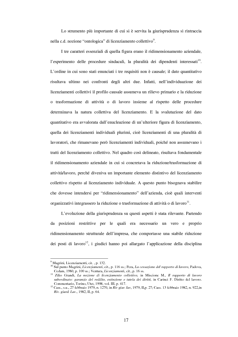 Anteprima della tesi: Licenziamenti collettivi e criteri di scelta, Pagina 5