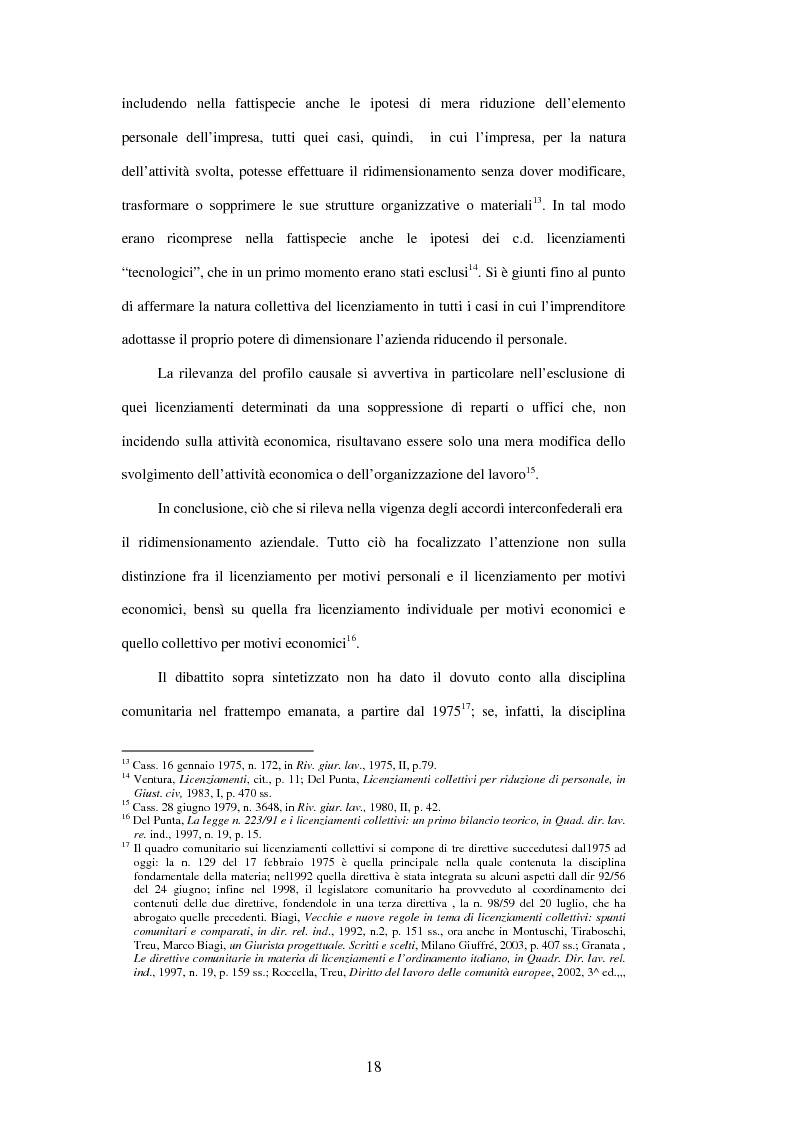 Anteprima della tesi: Licenziamenti collettivi e criteri di scelta, Pagina 6