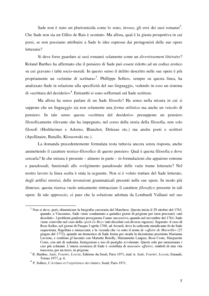 Anteprima della tesi: Natura e antinatura - Spinozismo e antispinozismo nel pensiero sadista, Pagina 2