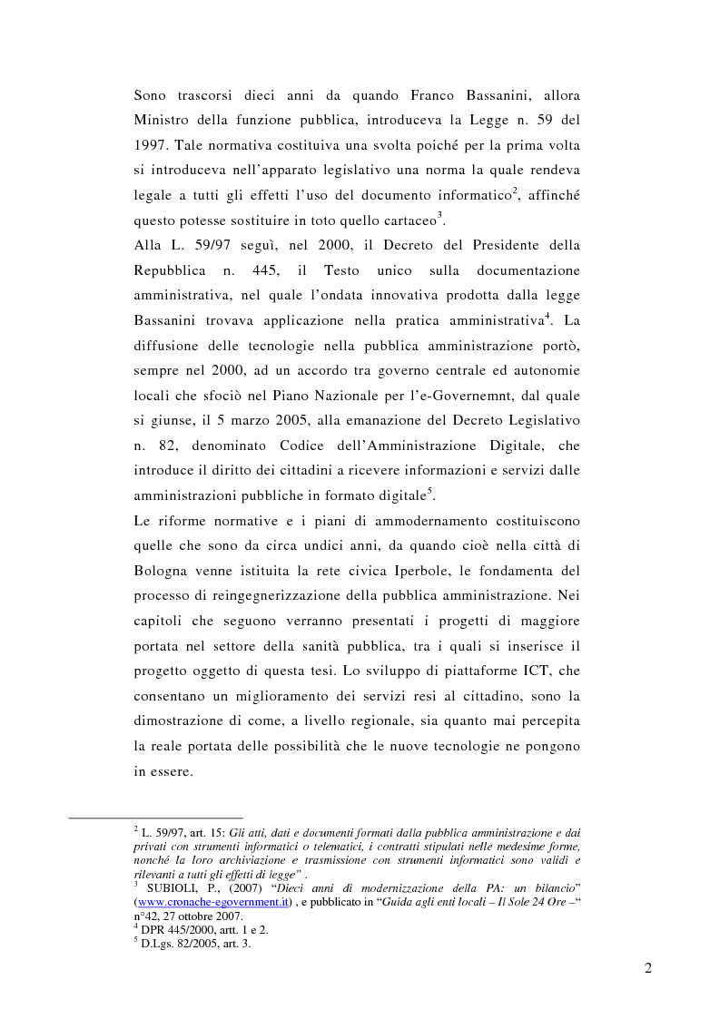 Anteprima della tesi: La prescrizione medica digitale: modello concettuale di Sistema Informativo Sanitario Nazionale, Pagina 2
