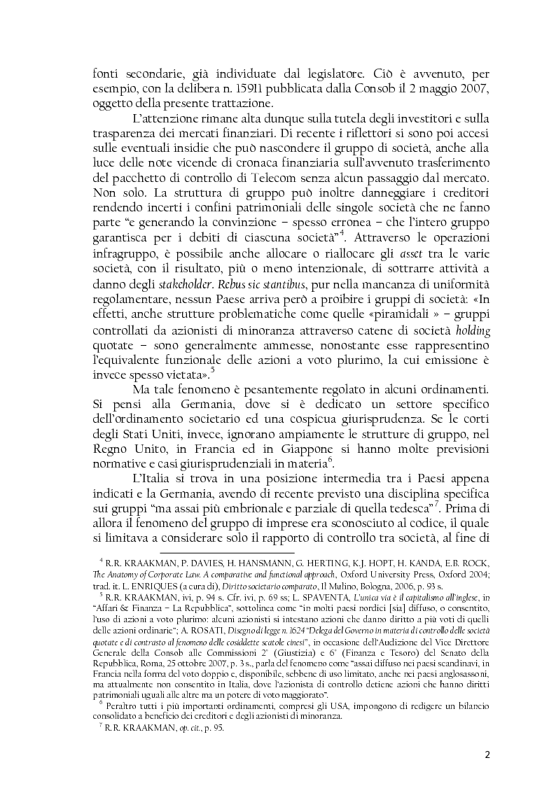 Anteprima della tesi: La società controllata e la quotazione, Pagina 2