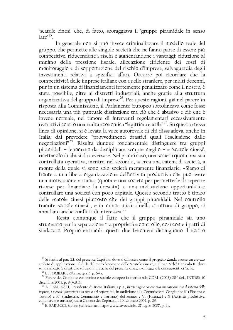 Anteprima della tesi: La società controllata e la quotazione, Pagina 5