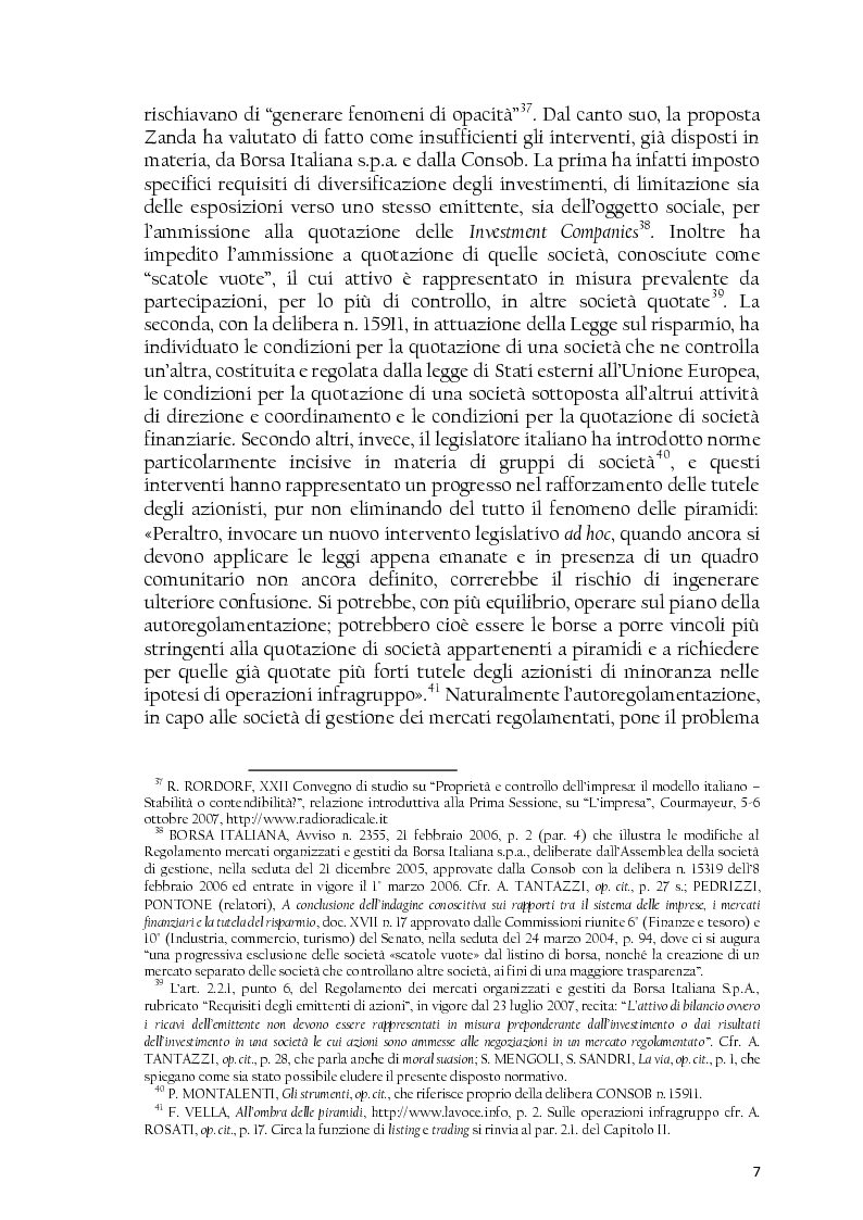 Anteprima della tesi: La società controllata e la quotazione, Pagina 7