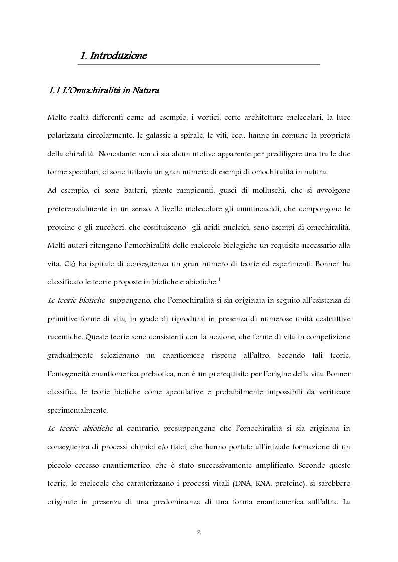 Anteprima della tesi: Studio computazionale del meccanismo della reazione di Soai, Pagina 2