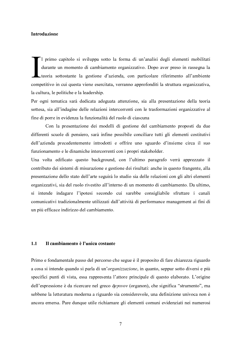 Anteprima della tesi: La balanced scorecard come strumento di gestione del cambiamento organizzativo: il caso dell’Azienda Ospedaliera di Busto Arsizio, Pagina 7