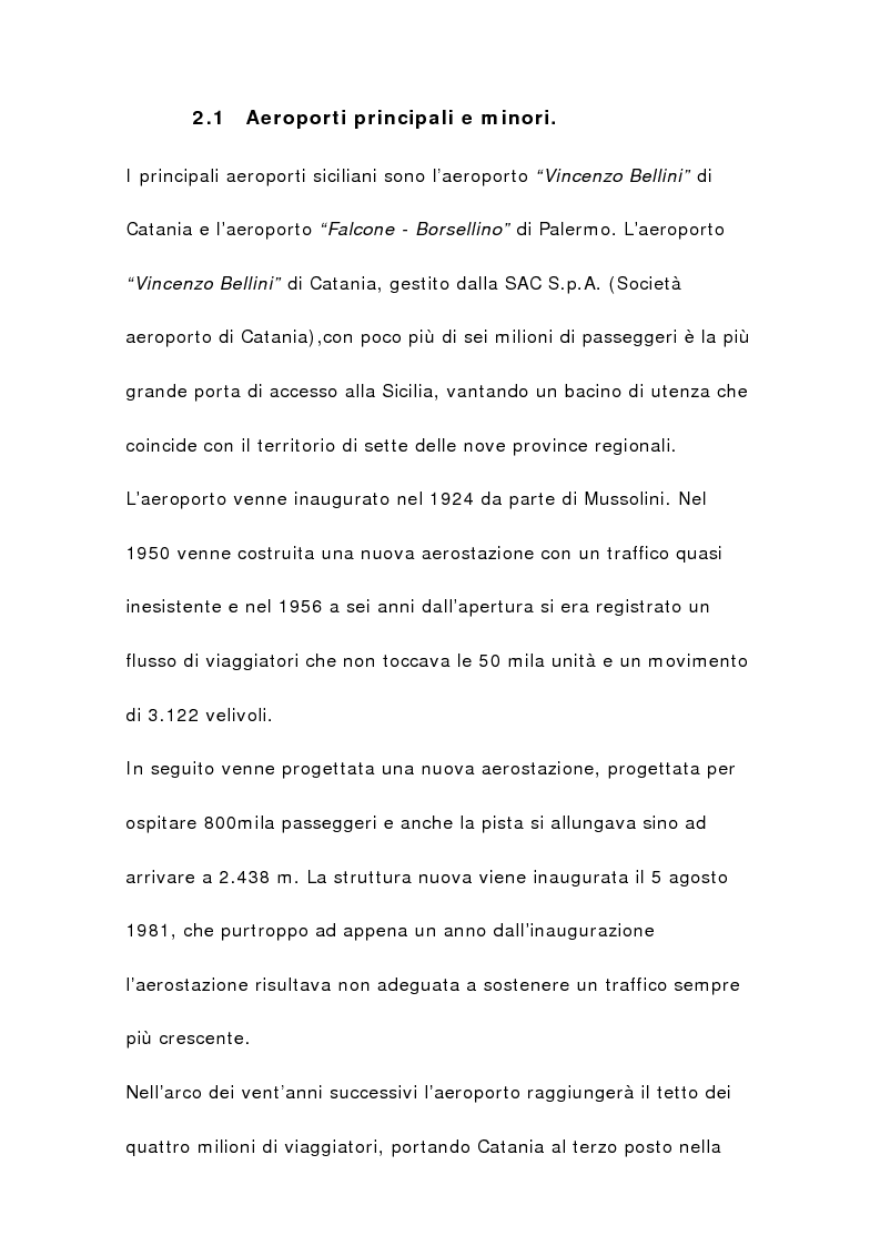 Anteprima della tesi: Il sistema aeroportuale siciliano, Pagina 12