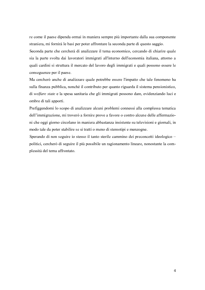 Anteprima della tesi: Le immigrazioni in Italia. Aspetti demografici ed economici, Pagina 3