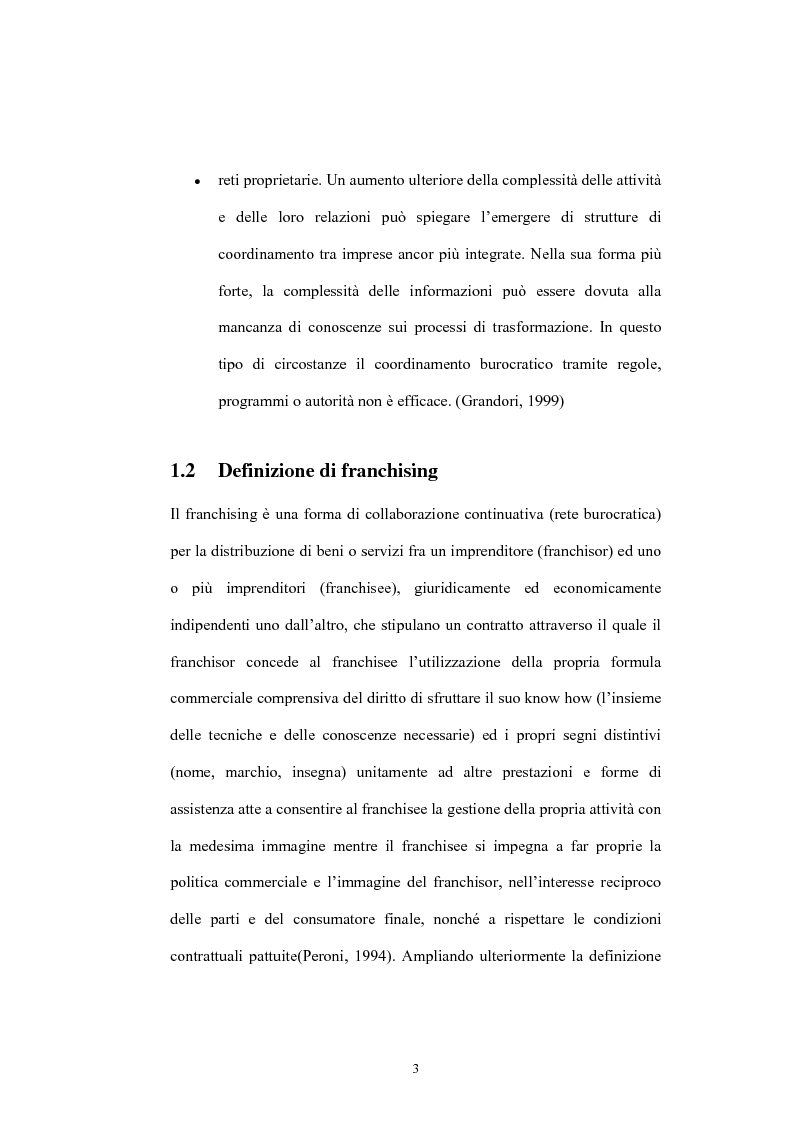Anteprima della tesi: Il franchising nelle agenzie di viaggio. Il caso Giramondo, Pagina 6