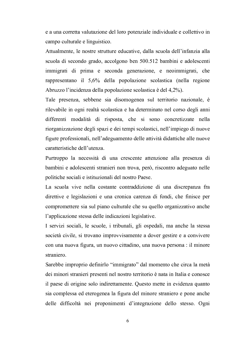 Anteprima della tesi: La scuola a colori. L'Integrazione dei minori stranieri nella Comunità Montana Valle del Giovenco, Pagina 2