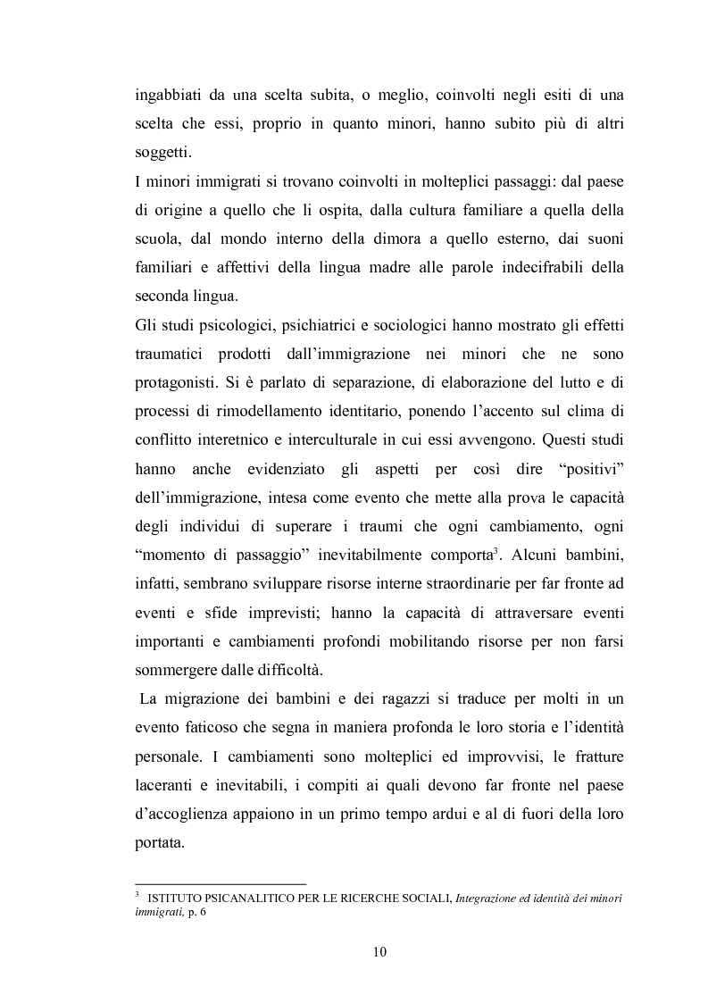 Anteprima della tesi: La scuola a colori. L'Integrazione dei minori stranieri nella Comunità Montana Valle del Giovenco, Pagina 6