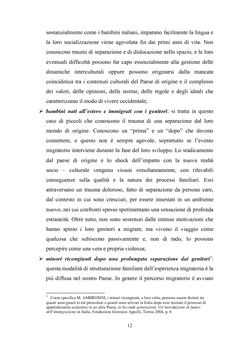 Anteprima della tesi: La scuola a colori. L'Integrazione dei minori stranieri nella Comunità Montana Valle del Giovenco, Pagina 8