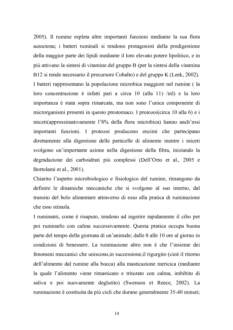 Anteprima della tesi: Valutazione della struttura della fibra in razioni unifeed mediante metodiche di campo, Pagina 10