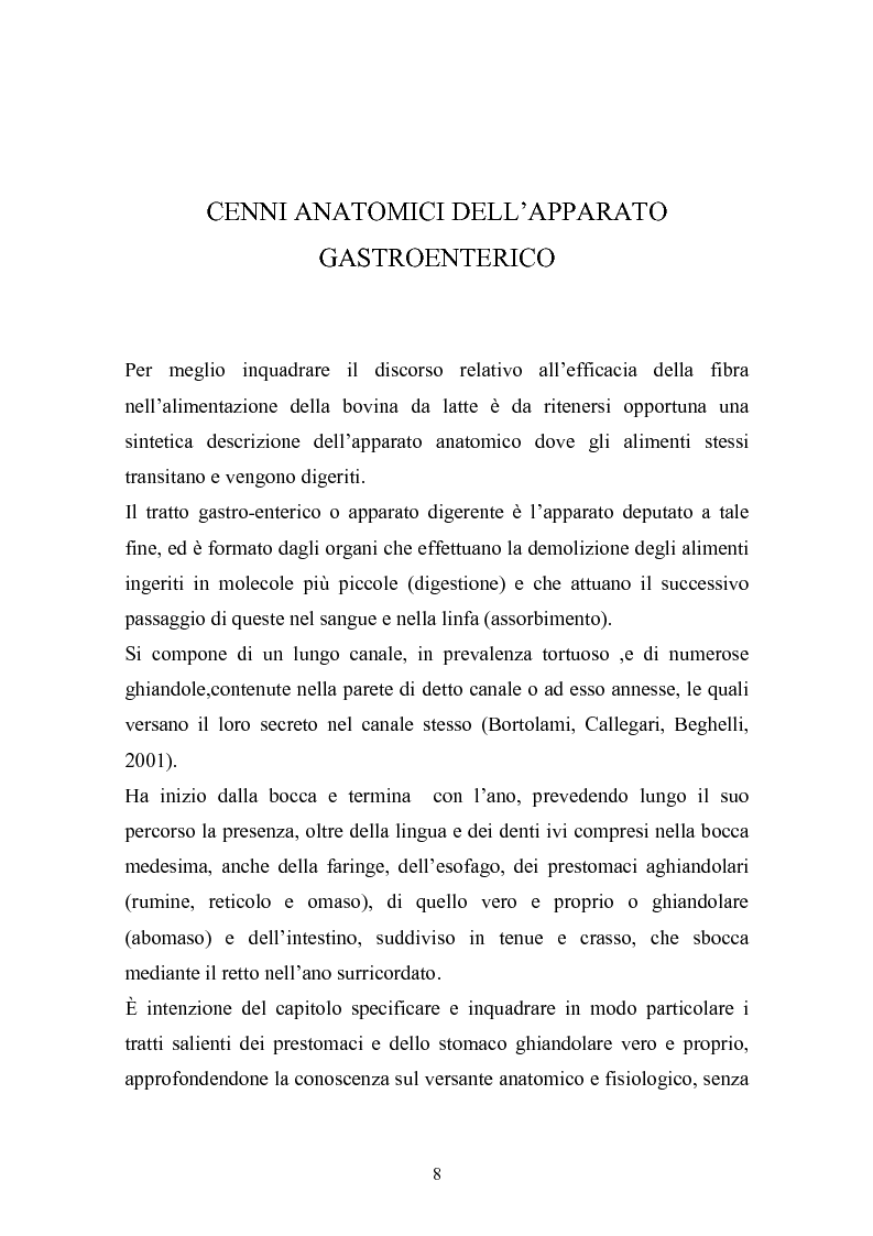 Anteprima della tesi: Valutazione della struttura della fibra in razioni unifeed mediante metodiche di campo, Pagina 4