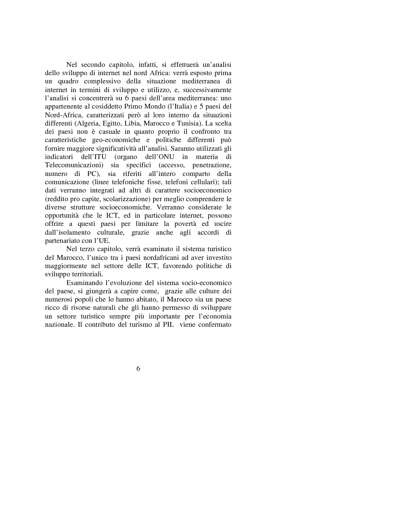 Anteprima della tesi: Le opportunità di Internet per il turismo africano: l'esperienza del Marocco, Pagina 3